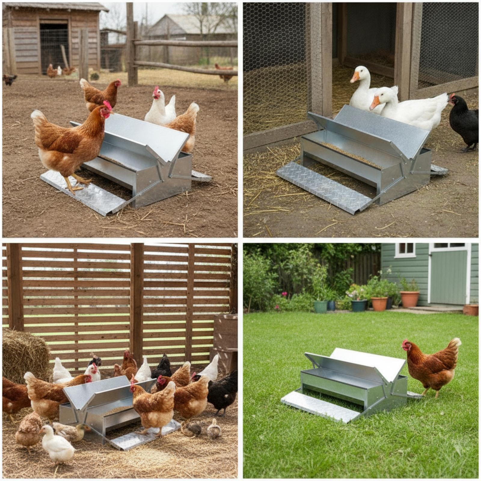 Automatic Poultry Feeder Troug - Feeding 评论和价格