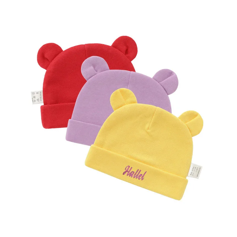 Unisex Customized Baby Name Be - Infant Beanie Hat With Ears 评论和价格