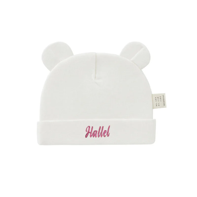 Unisex Customized Baby Name Be - Infant Beanie Hat With Ears 评论和价格