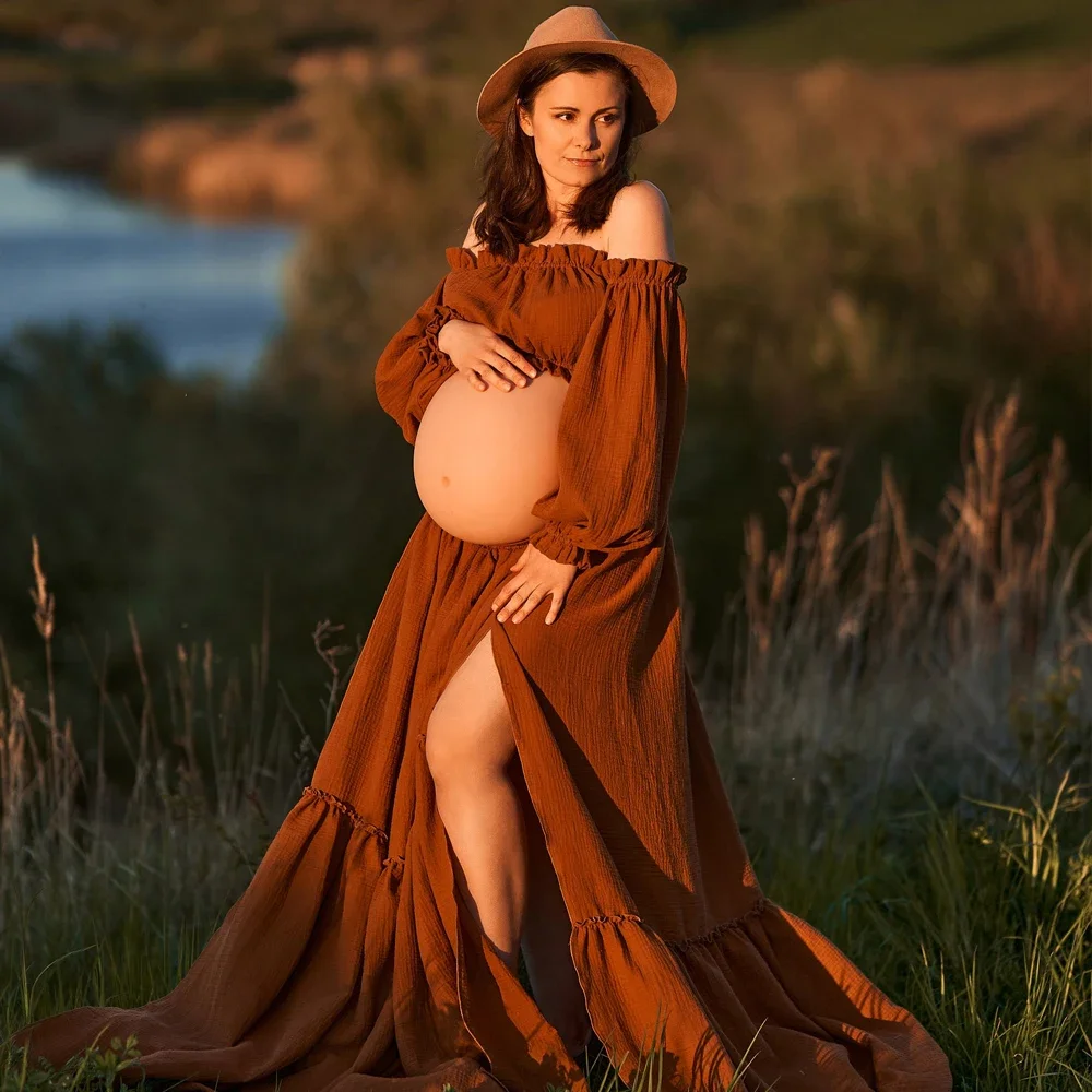 Sexy Off Shoulder Retro Matern - Maternity Wear 评论和价格