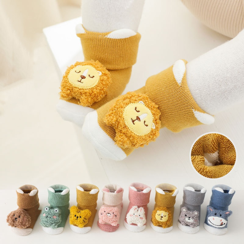 0-3Years Newborn Baby Girl Boy - Unisex Baby Socks Non Slip 评论和价格