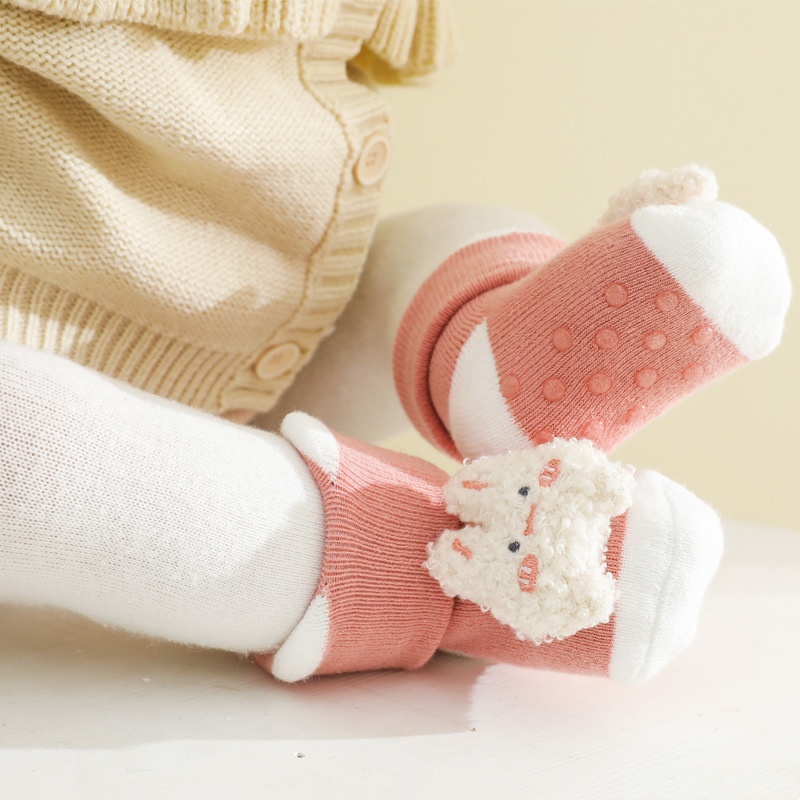 0-3Years Newborn Baby Girl Boy - Unisex Baby Socks Non Slip 评论和价格