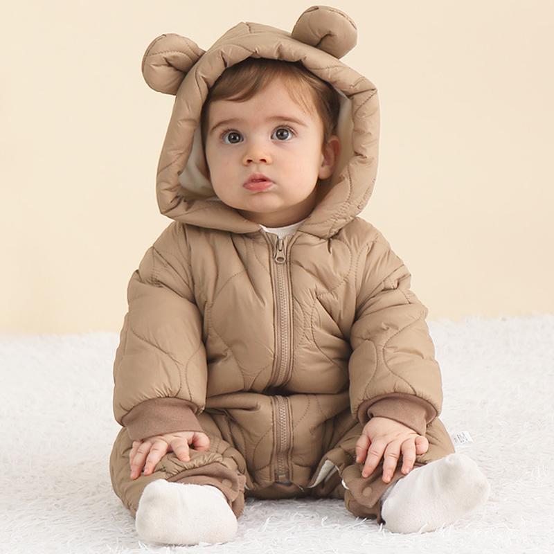 Newborn Baby Romper Winter Thi - Cotton Baby Onesies Zipper 评论和价格
