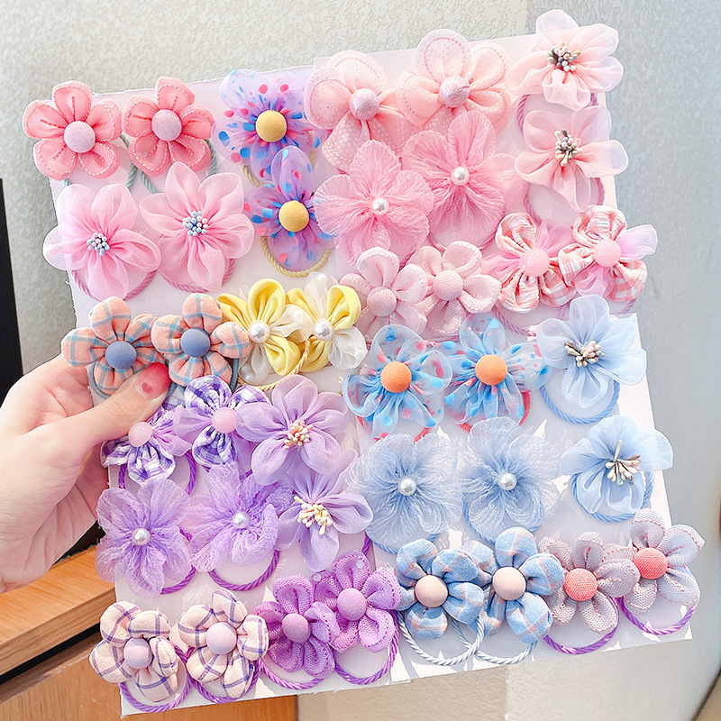 10Pcs Children's Mesh Flower H - Baby Gear 评论和价格