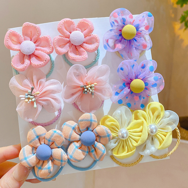 10Pcs Children's Mesh Flower H - Baby Gear 评论和价格