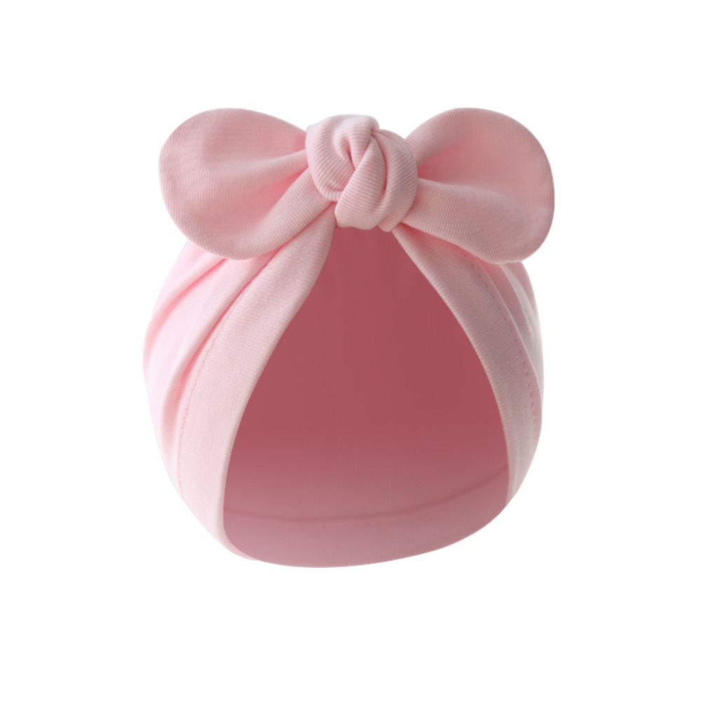 Cute Flower Knot Hat Cotton So - Infant Beanie Hat With Ears 评论和价格