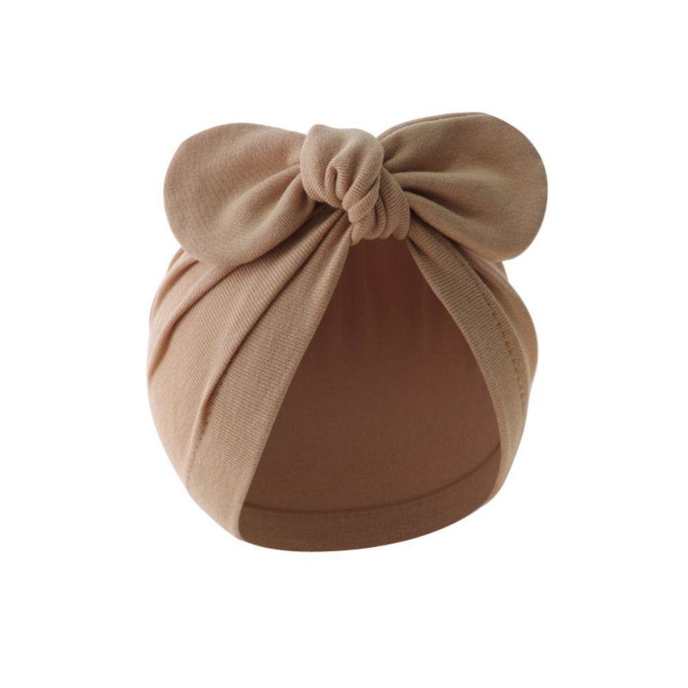 Cute Flower Knot Hat Cotton So - Infant Beanie Hat With Ears 评论和价格