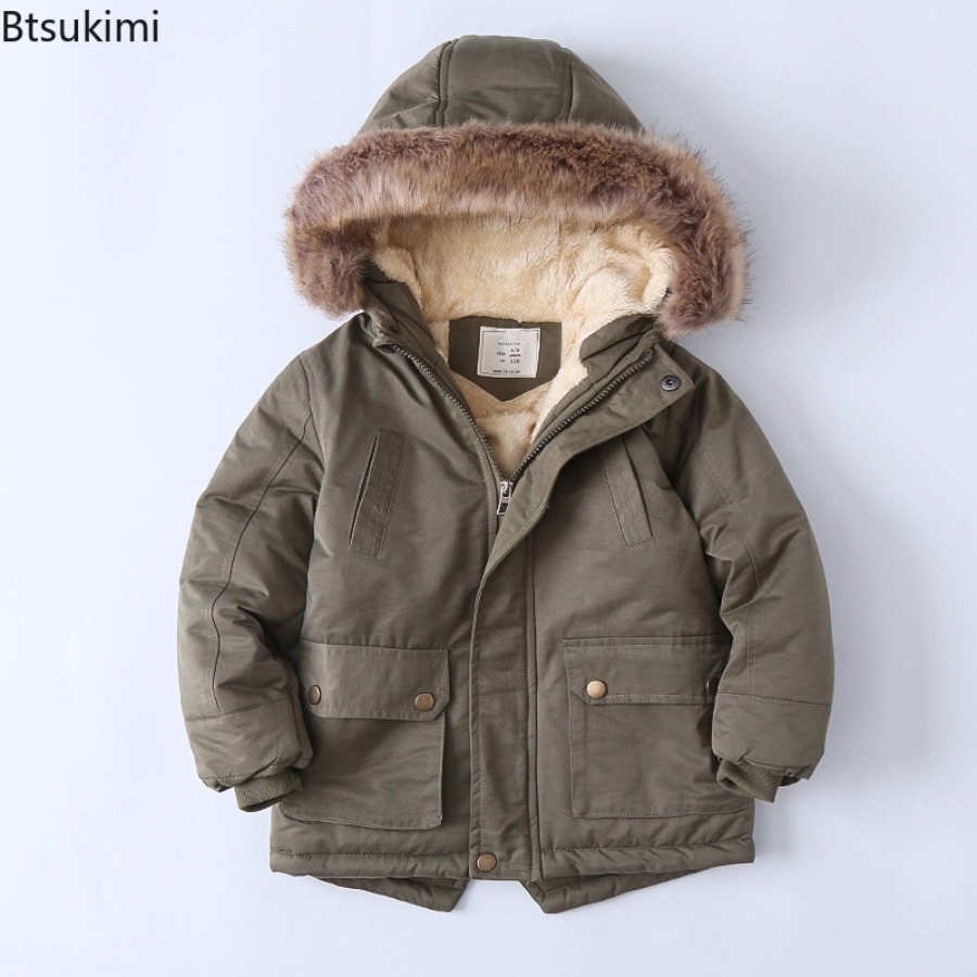 Children's Fleece-lined Coats  - Toddler Boy Winter Fleece Jacket 评论和价格
