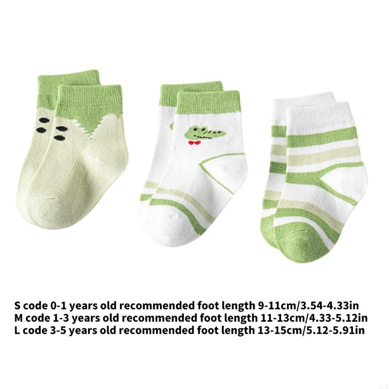  3 Pairs Baby Cotton Socks Non - Unisex Baby Socks Non Slip 评论和价格